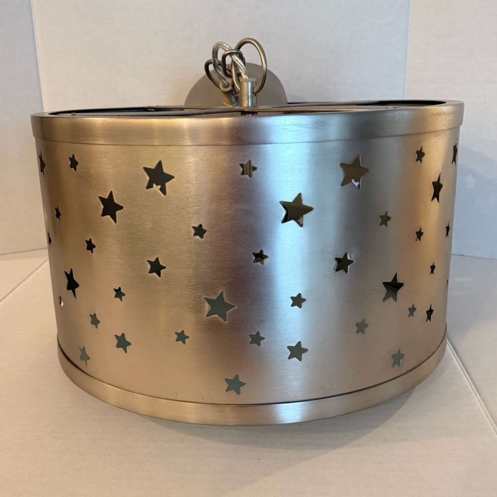 Pottery Barn Star Light Pendant Iron Glass Nursery Ceiling Light Kids Room - Picture 6 of 17